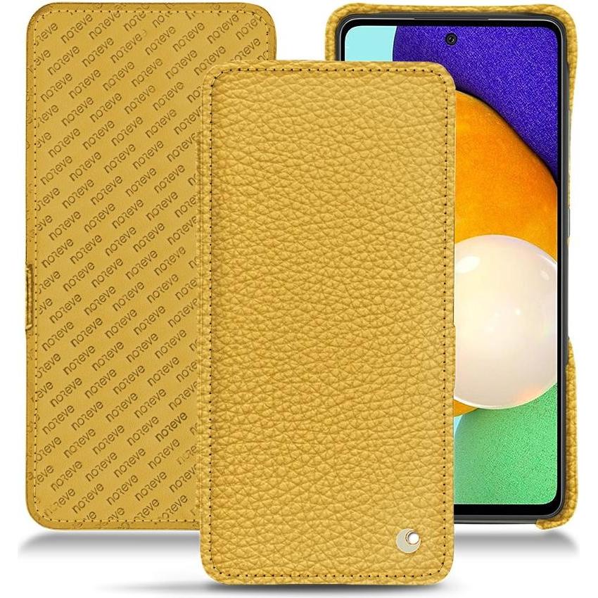 Noreve Lederschutzhülle horizontal (Samsung Galaxy A52), Smartphone Hülle, Orange