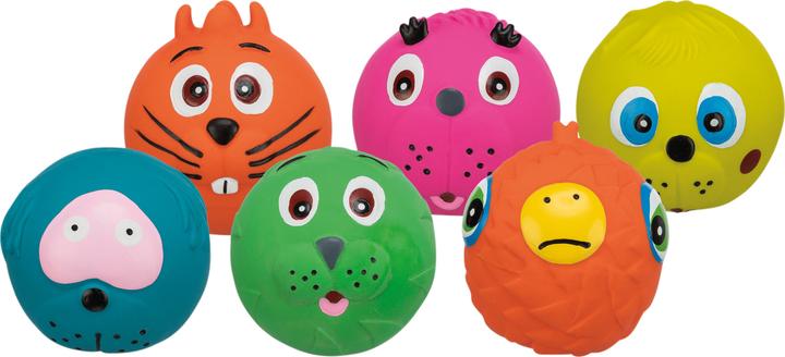 Produktbild Trixie Latex Faces D=6cm mit Quietscher (Ballspielzeug Hund)