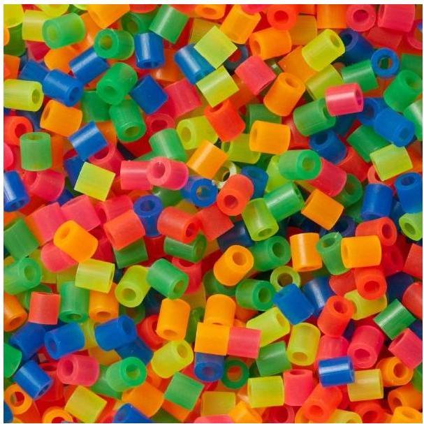 Thumbnail - Hama Perlen Strijkkralen in Potje - Neonmix (51), 3000st.