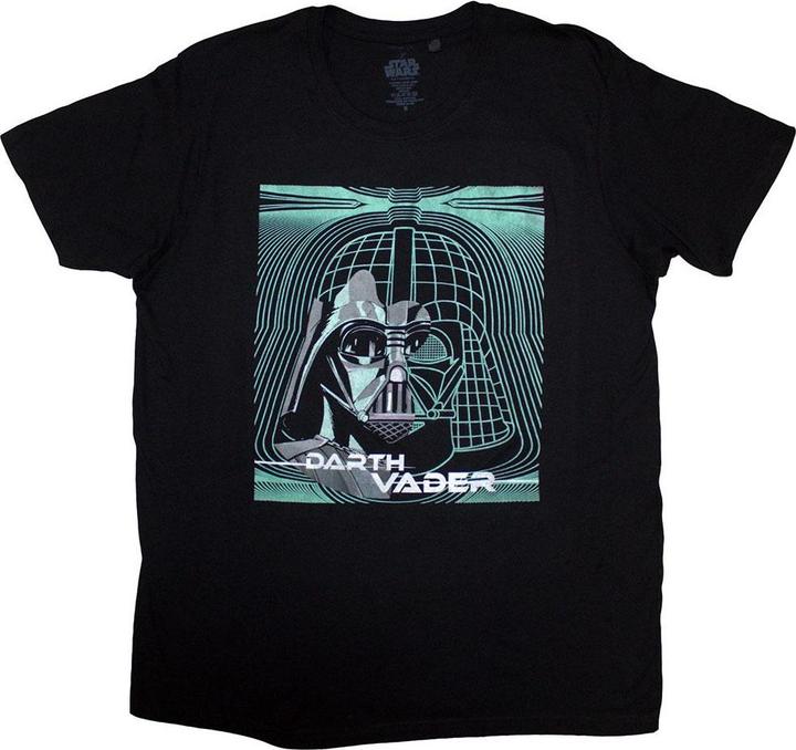 Actual product image Star Wars Unisex Adult Darth Vader Grid Mask T-Shirt (XXL)
