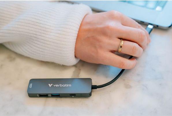 Actual product image Verbatim Hub USB-C Multiport 4port (USB-C, 4 ports)