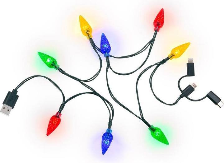 Actual product image Goobay Smartphone USB charging cable with LED lights (0.90 m, 5 W)