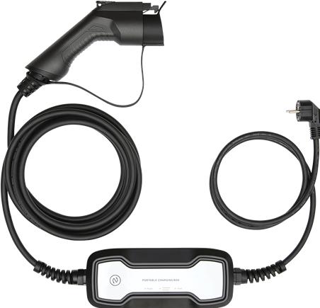 Actual product image Deltaco Electric car charging cable Schuko - Type 1, 1 phase, 3.6KW, 5m, black (3.60 kW, 16 A, 6 m)