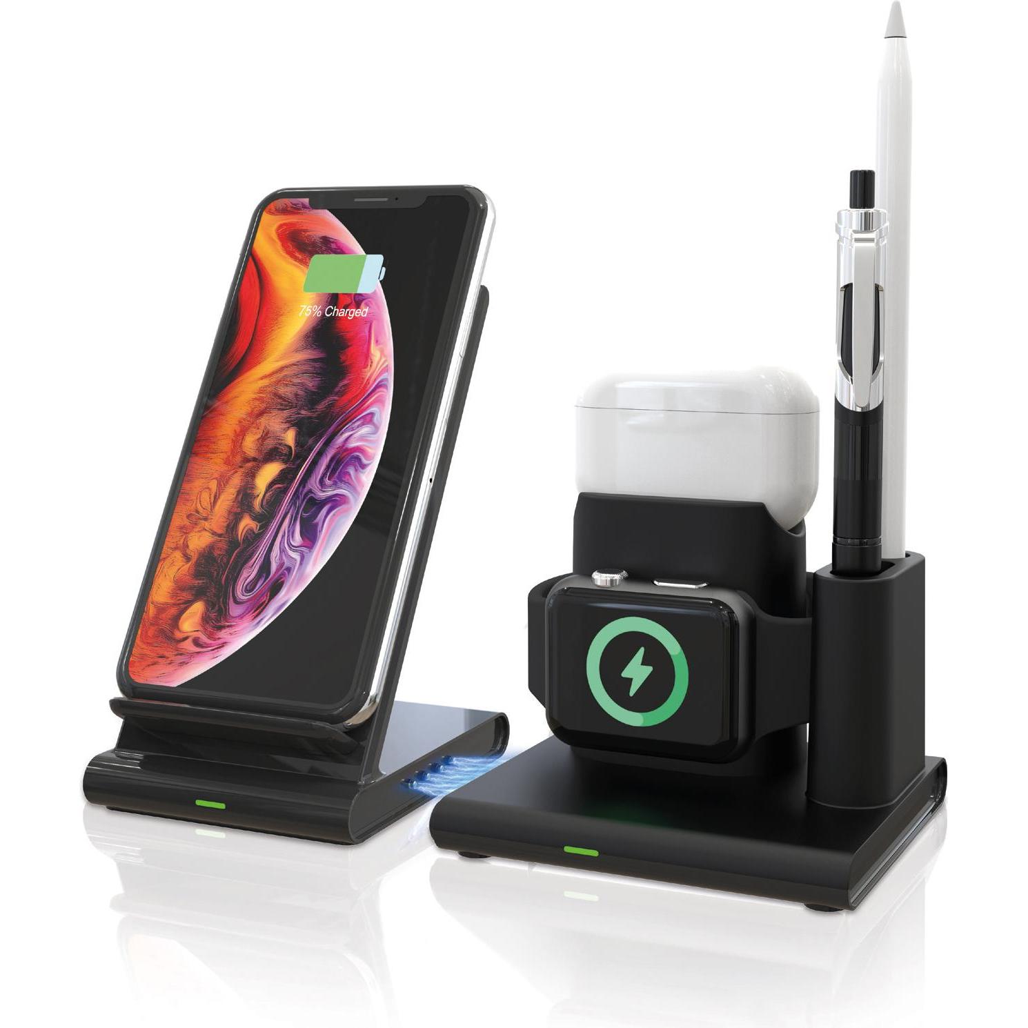 RealPower ChargeAIR Connect (10 W), Caricabatteria senza fili, Nero