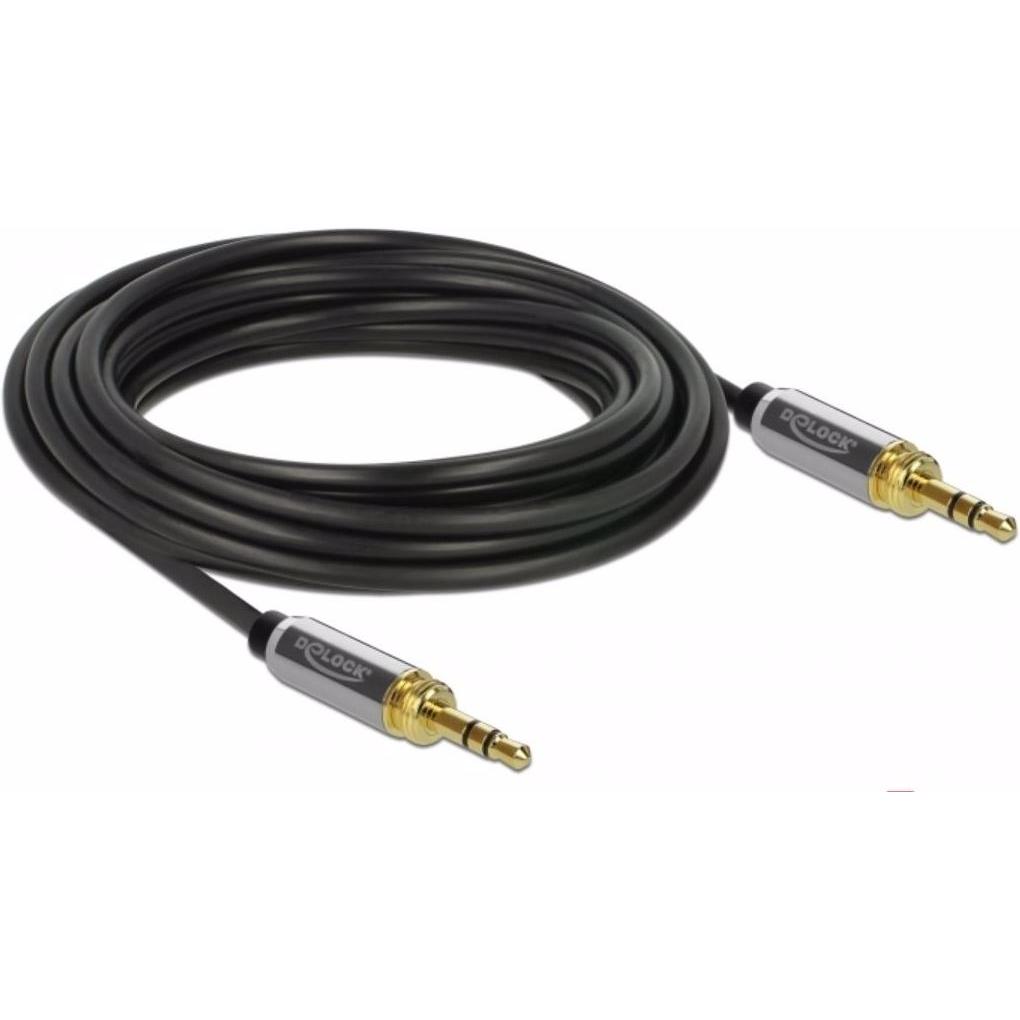 Delock 3 Pin mit 6.5mm Schraubadapter (3 m, 3.5mm Klinke (AUX)), Audio Kabel