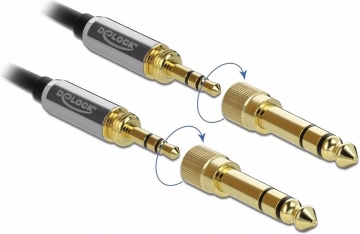 Produktbild Delock 3 Pin mit 6.5mm Schraubadapter (5 m, 3.5mm Klinke (AUX))