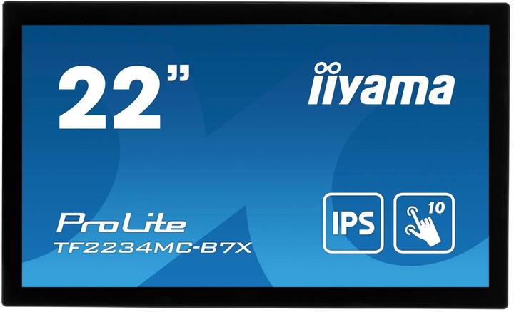 Immagine prodotto iiyama 21,5 pollici IPS 1920 x 1080 10 Point Touch Anti-Fingerprint 1000:1 305 cd (1920 x 1080 pixel, 22")