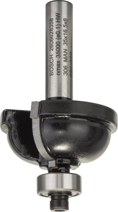 Produktbild Bosch Professional Zubehör Kantenformfräser F, 8 mm, R1 9,5 mm, D 35 mm, L 16,2 mm, G 59 mm