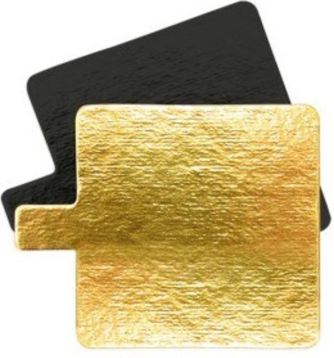 Produktbild ScrapCooking 10er Set Tortenhalter gold/schwarz quadratisch 8cm