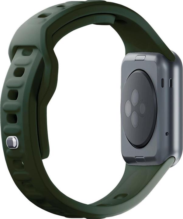 Produktbild 3MK Silicone Watch Strap Ciemnozielony/ Dark Green dla Apple Watch 42/44/45/49mm (Silicone, Stainless Steel)
