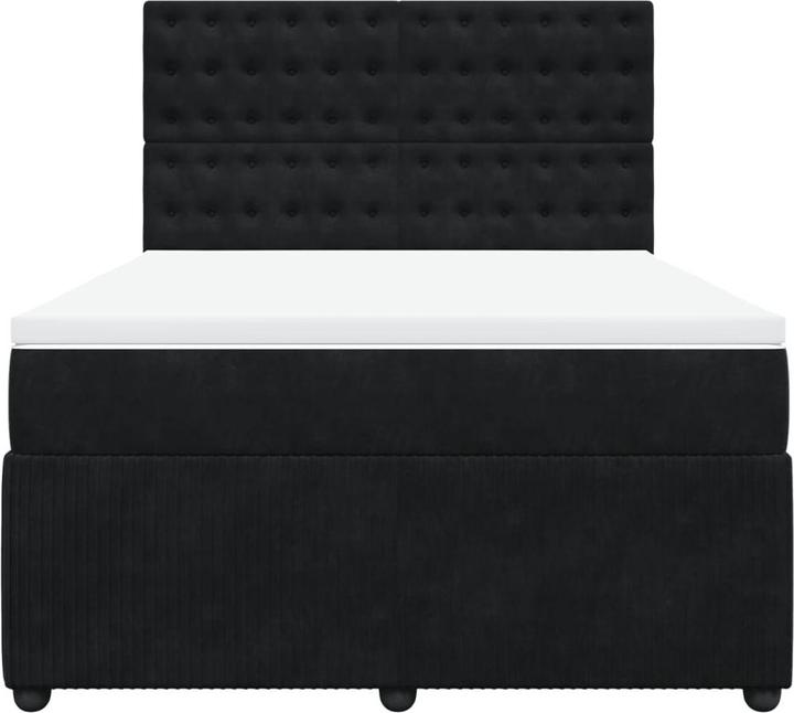 Produktbild vidaXL Bo x springbett mit Matratze 160 x 200 cm Samt (160 x 200 cm)