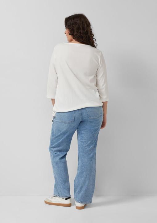 Immagine prodotto s.Oliver T-Shirt Strukturierte Shirt-Bluse mit U-Boot-Ausschnitt (44)