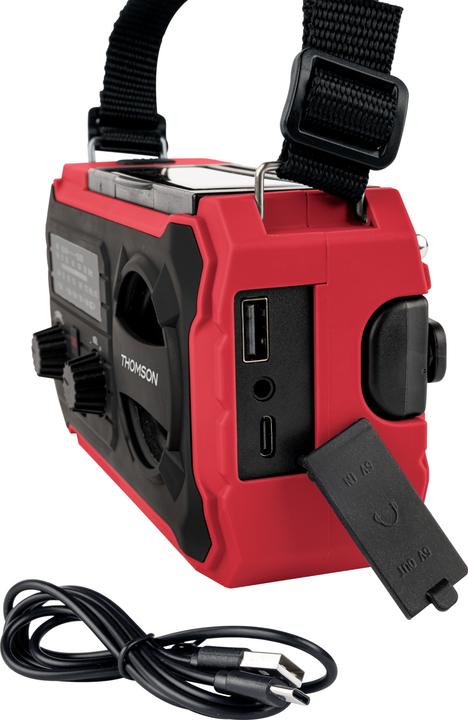 Image du produit Thomson Emergency Hand Crank Radio w/ Solar - Rouge (MF)
