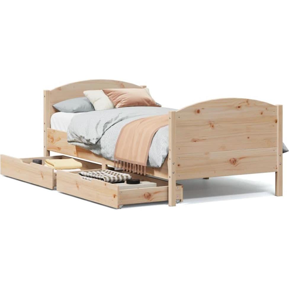VidaXL, Bett, Bett ohne Matratze Kiefer (90 x 190 cm)