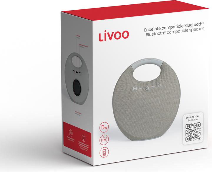 Image du produit Livoo Enceinte compatible Bluetooth® (Fonctionnement sur batterie)