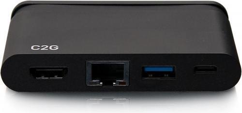 Actual product image C2G USB C Dock with HDMI, USB, Ethernet, USB C & Power Delivery up to 100W (Thunderbolt, USB-C)