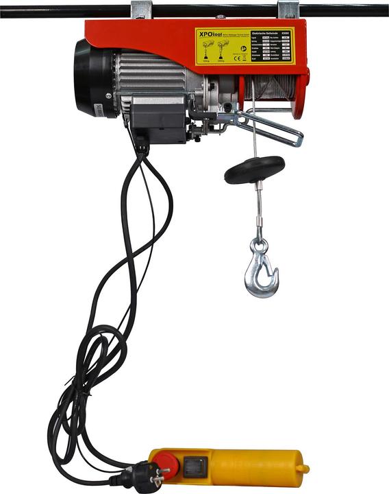 Immagine prodotto Wiltec Treuil électrique 480W Treuil motorisé 100/200kg max. Câble 12/6m Commande à une main