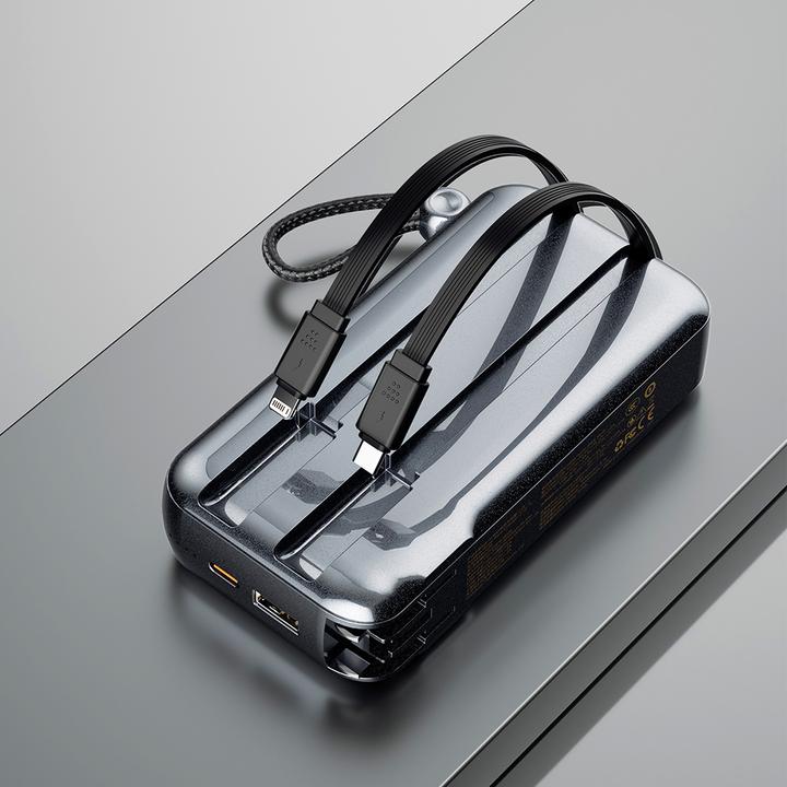 Actual product image Dudao K25 2in1 10000mAh 3-Plug Powerbank Charger - Grey (10000 mAh, 37 Wh)