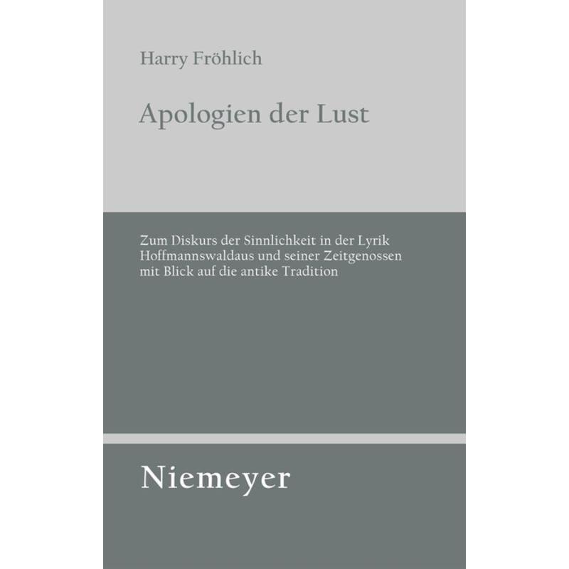 Apologien der Lust, Fachbücher von Harry Fröhlich