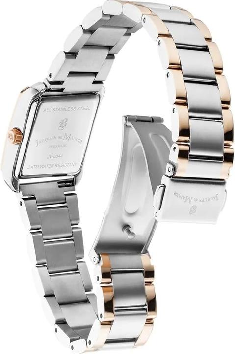Produktbild Jacques du Manoir Analoge Damenuhr mit Edelstahlarmband in Rosé und Silber (Analoguhr, Swiss Made, 22 mm)