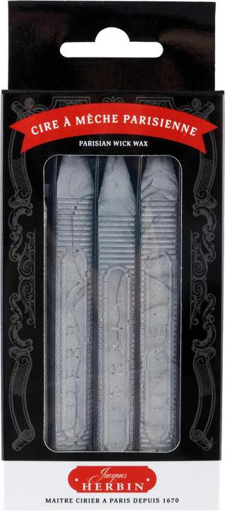 Immagine prodotto Herbin Confezione da 5 bacchette di Cire favorite à mèche - argento