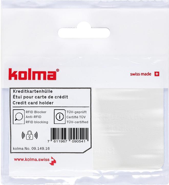 Image du produit Kolma Kreditkartenhülle mit RFID Blocker Weiss, Detailfarbe