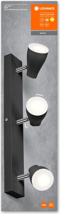 Produktbild Ledvance LED Spot Pear Black (630 lm, GU10)