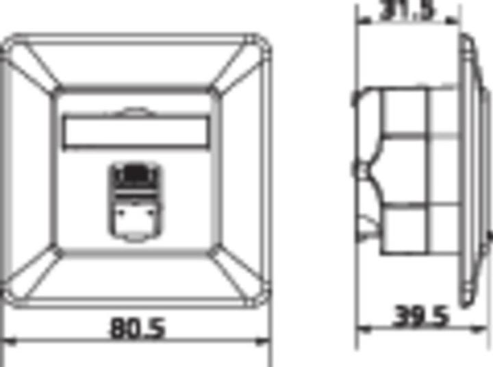 Actual product image Metz Connect E-DAT C6 8(8) UP - Junction box, flush-mounted