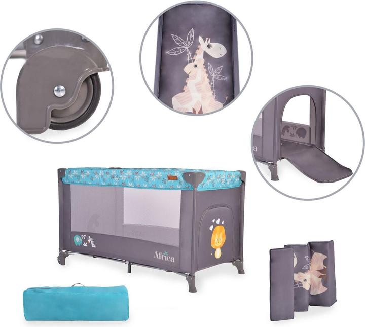 Actual product image Cangaroo Travel cot Africa (60 x 120 cm)