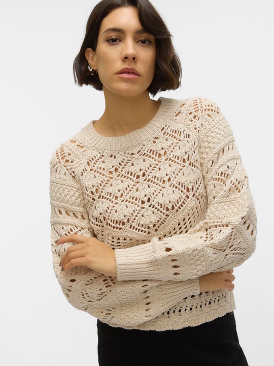 Produktbild Vero Moda Rundhals Ballonärmel Pullover Strickpullover (XS)