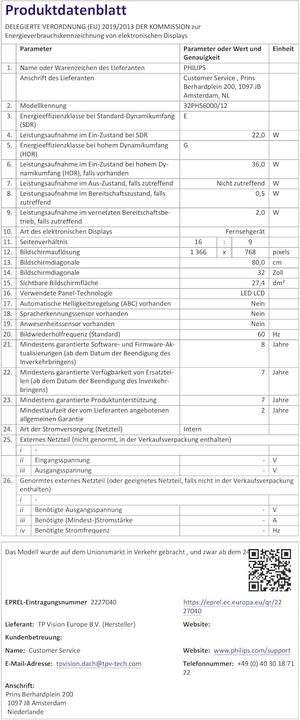 Productafbeelding Philips 32PHS6000/12 (32", LED, Klaar voor HD)