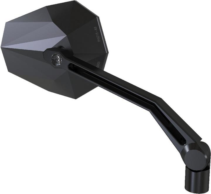 Actual product image Highsider Mirror STEALTH -X2 with LED indicator black