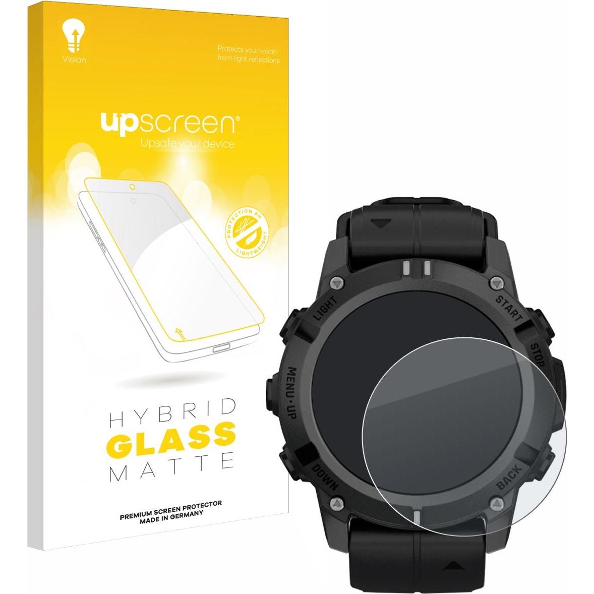 upscreen Schutzglas Schutzfolie Displayschutz Display Schutz Glas Folie matt, Smartwatch Schutzfolie, Grau