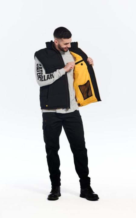 Actual product image Cat Quilted waistcoat black size S (S)