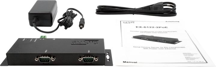 Produktbild Exsys Serial Device Server 2x RS232/422/485, PoE
