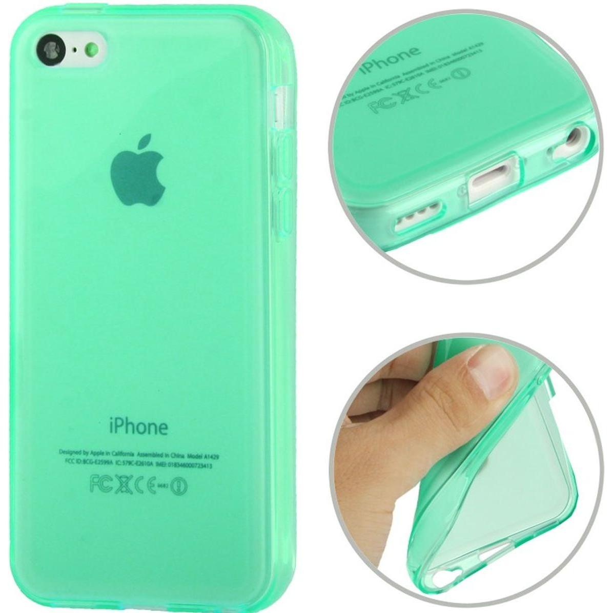 König Design Handyhülle TPU Case für Handy Apple iPhone 5C grün (Apple iPhone 5c), Smartphone Hülle, Grün