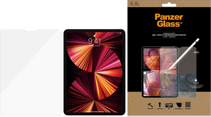 PanzerGlass Screen protector (1 Piece, iPad Pro 11 2018 (1. Gen), iPad Pro 11 2020 (2. Gen), iPad Pro 11 2021 (3rd Gen), iPad Air 2020 (4. Gen), iPad Air 2022 (5th Gen))