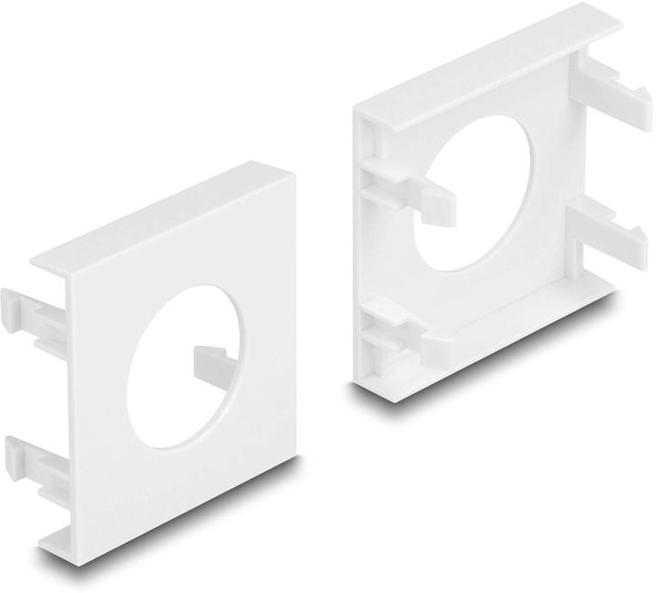 Produktbild Delock Easy 45 Modulblende Loch-Ausschnitt Ø 24 mm, 45 x 45 mm 5 Stück weiss (Wandhalterung)