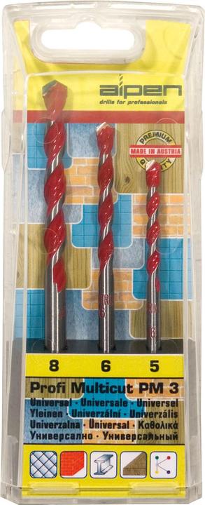 Actual product image Alpen Carbide multi-purpose drill bit set (8 mm)