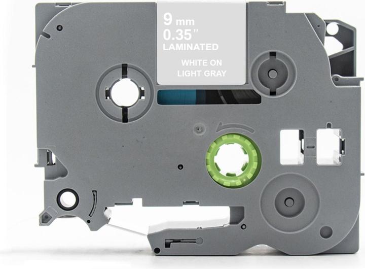 Produktbild Hermex Alternatives Etikettenband zu Brother TZe-MQL25 Beschriftungsband (0.90 cm, Grau, Weiss)