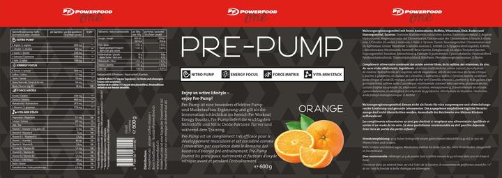 Image du produit Powerfood Pre-Pump (Orange, 1 x, 600 g)