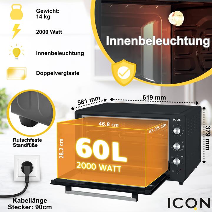 Actual product image Icqn Mini oven