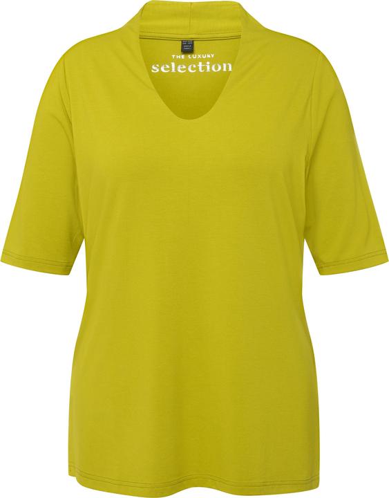 Actual product image Ulla Popken Goblet Collar V-neck Tee (42, 44)