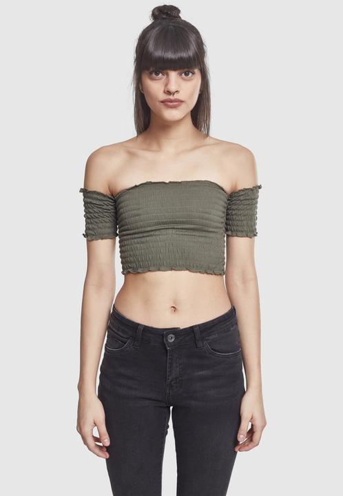 Image du produit Urban Classics Ladies Cropped Cold Shoulder Smoke Top (L)