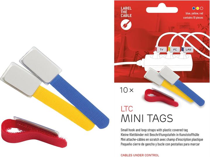 Actual product image Label-the-cable small velcro binder with label (Velcro cable ties, 90 mm, 10 pcs.)