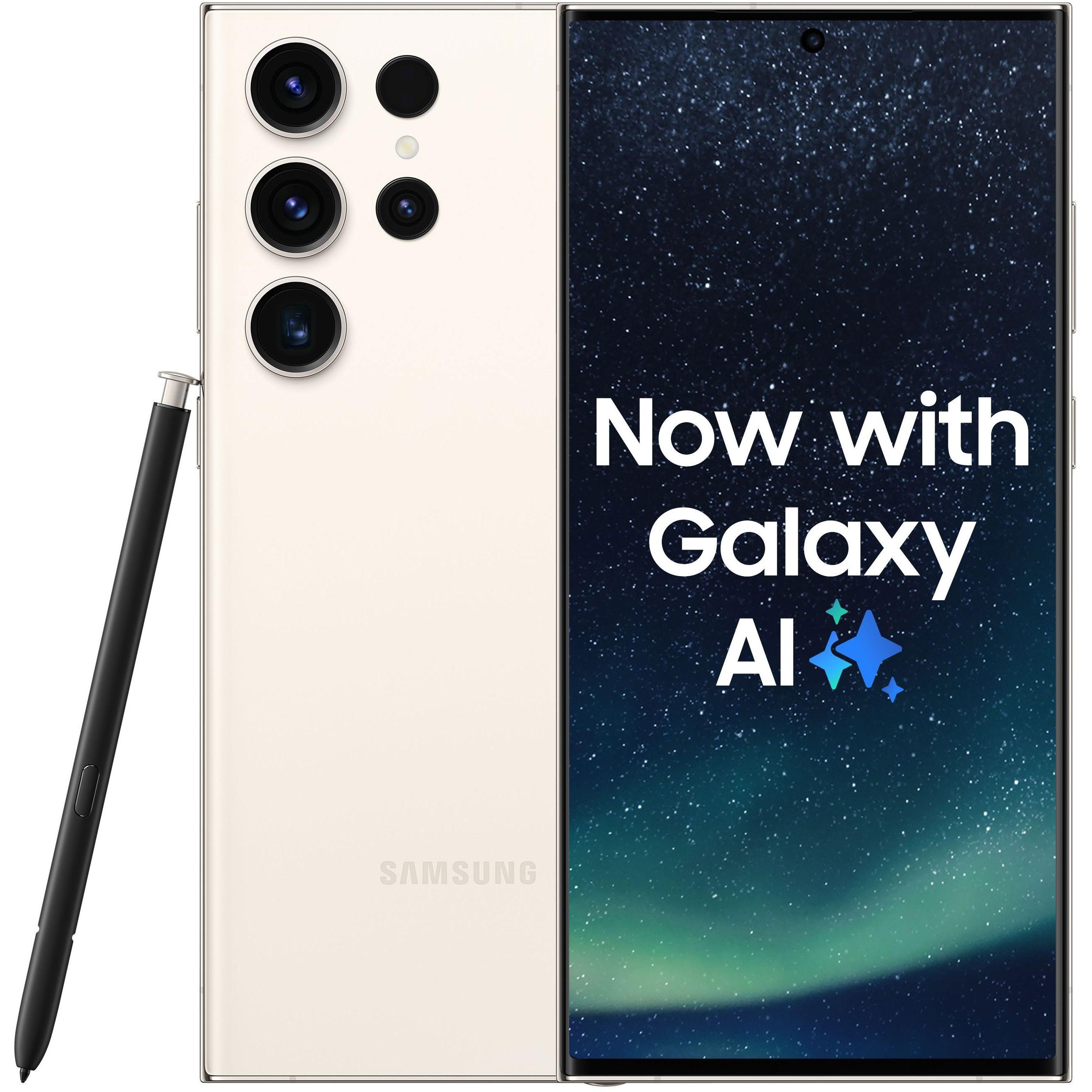 Samsung Galaxy S23 Ultra (512 GB, Cotton Flower, 6.80", SIM + eSIM, 5G), Smartphone, Beige