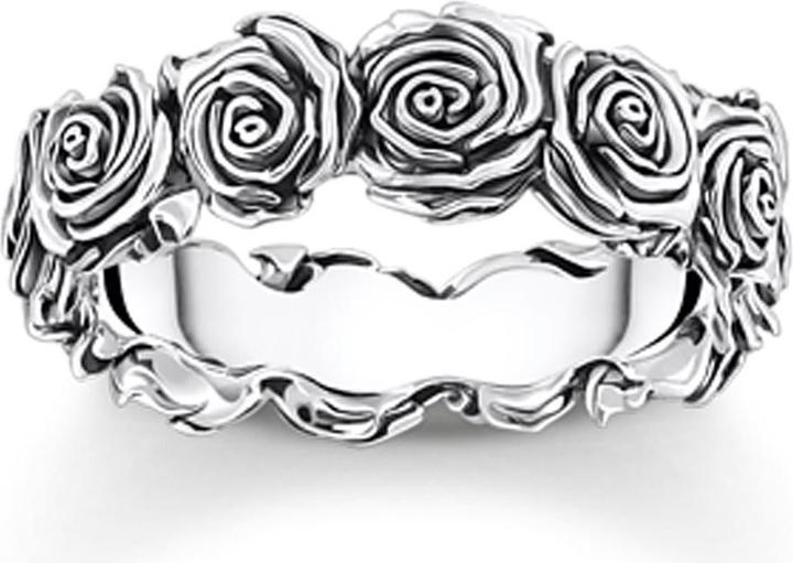 Immagine prodotto Thomas Sabo Ring Midnight Rose Silber (58, 925 Argento)