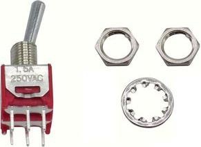 Produktbild RND Components Sub-Miniatur-Kippschalter EIN-EIN rastend 1.5 A / 3 A 2 Wechsler