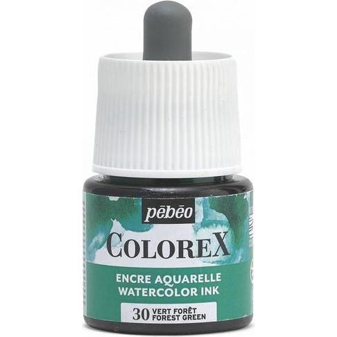 Pebeo, Künstlerfarbe + Bastelfarbe, Colorex Wassertinte (Waldgrün, 45 ml)