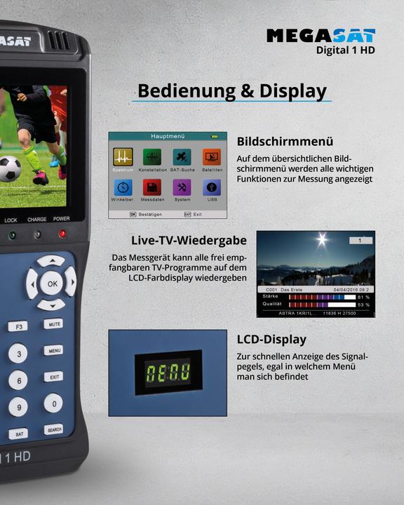 Actual product image Megasat Digital 1 HD (Measurement technology)